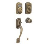 Schlage FE365-CAM-GEO Camelot Electronic Handleset with Georgian Knob