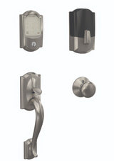 Schlage FE489WBCCAM-PLY Camelot Encode Smart Wifi Touchscreen Deadbolt with Lower Camelot Handleset and Plymouth Knob Trim
