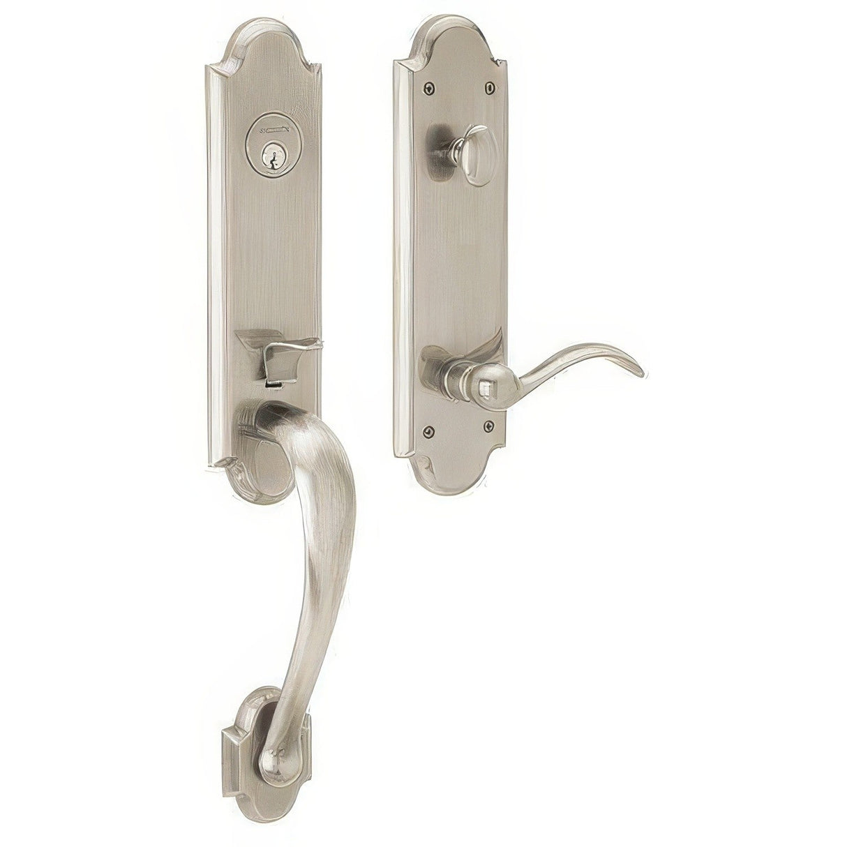 Baldwin M512.LENT Boulder Single Cylinder Left Hand Keyed Entry Mortise Lock Lever Handleset Trim
