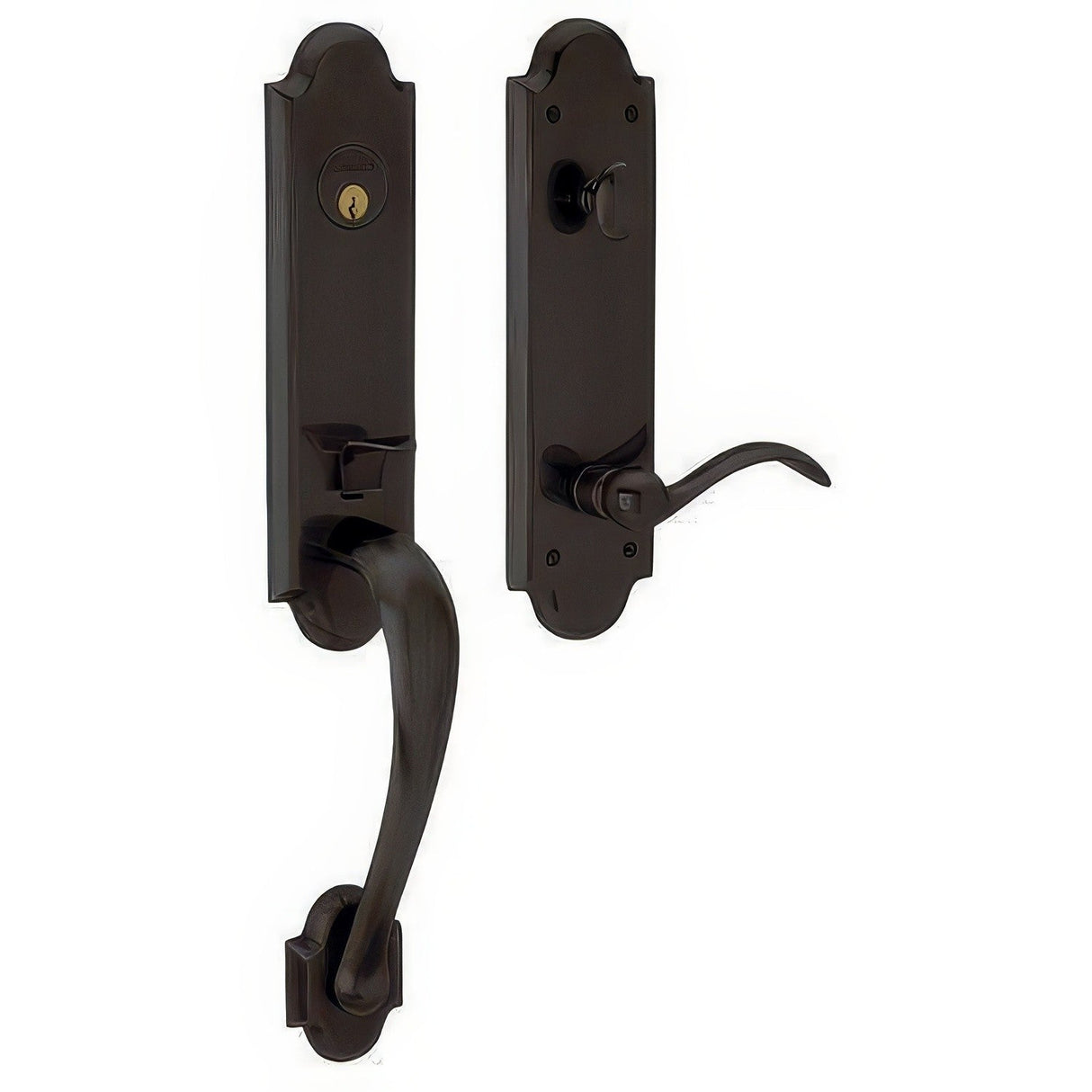 Baldwin M512.LENT Boulder Single Cylinder Left Hand Keyed Entry Mortise Lock Lever Handleset Trim