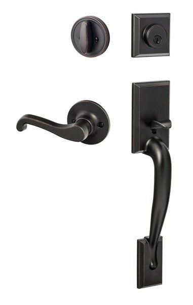 Sure-Loc Hardware MA507-SG-LH Madison Handleset with Sage Lever Left Hand Handleset Trim