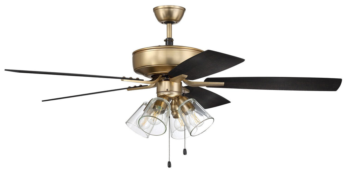 Craftmade P104SB5-52BWNFB 52" Pro Plus 104 Ceiling Fan in Satin Brass