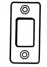 Better Home Products RCDBST 1" X 2-1/4" Round Corner Deadbolt Strike