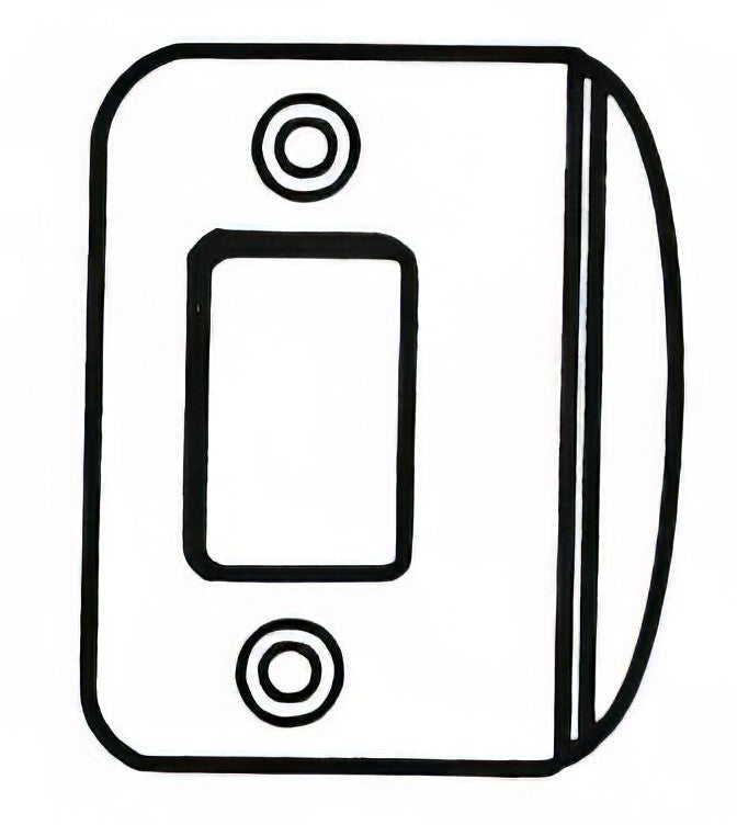 Better Home Products RCFLDB 1-3/4" x 2-1/4" Round Corner Full Lip Deadbolt Strike Plate
