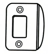 Better Home Products RCFLDB 1-3/4" x 2-1/4" Round Corner Full Lip Deadbolt Strike Plate