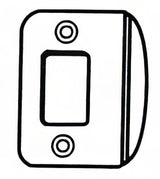 Better Home Products RCFLDB 1-3/4" x 2-1/4" Round Corner Full Lip Deadbolt Strike Plate