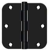 Deltana S35R5 3-1/2" x 3-1/2" Plain Bearing 5/8" Radius Corner Door Hinge - Pair