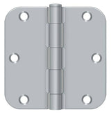 Deltana S35R5 3-1/2" x 3-1/2" Plain Bearing 5/8" Radius Corner Door Hinge - Pair