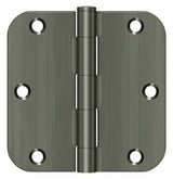 Deltana S35R5BK 3-1/2" x 3-1/2" x 5/8" Residential Thickness Radius Steel Door Hinge