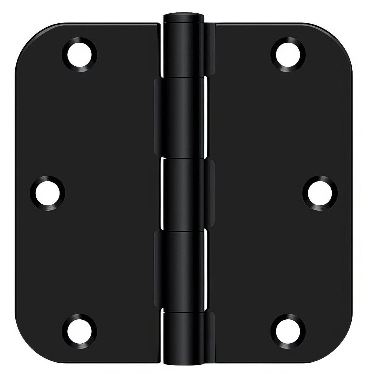 Deltana S35R5BK 3-1/2" x 3-1/2" x 5/8" Residential Thickness Radius Steel Door Hinge