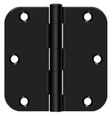 Deltana S35R5BK 3-1/2" x 3-1/2" x 5/8" Residential Thickness Radius Steel Door Hinge