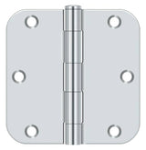 Deltana S35R5BK 3-1/2" x 3-1/2" x 5/8" Residential Thickness Radius Steel Door Hinge