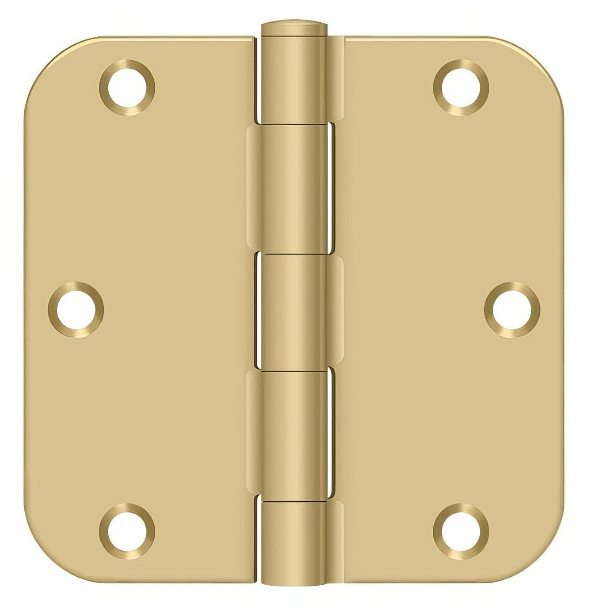 Deltana S35R5BK 3-1/2" x 3-1/2" x 5/8" Residential Thickness Radius Steel Door Hinge