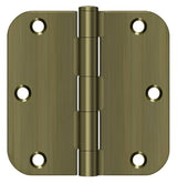 Deltana S35R5BK 3-1/2" x 3-1/2" x 5/8" Residential Thickness Radius Steel Door Hinge