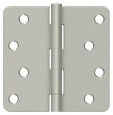 Deltana S44R4 4" x 4" Plain Bearing 1/4" Radius Corner Door Hinge - Pair