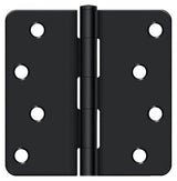 Deltana S44R4 4" x 4" Plain Bearing 1/4" Radius Corner Door Hinge - Pair