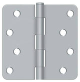 Deltana S44R4 4" x 4" Plain Bearing 1/4" Radius Corner Door Hinge - Pair