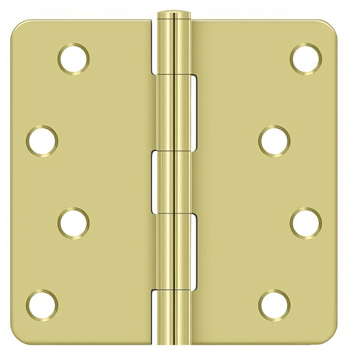 Deltana S44R4 4" x 4" Plain Bearing 1/4" Radius Corner Door Hinge - Pair