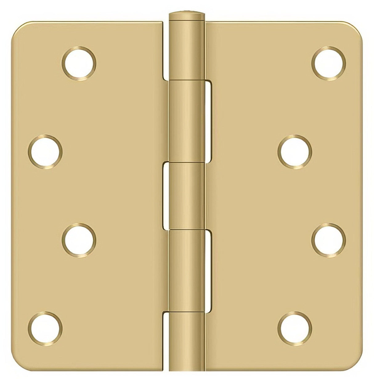 Deltana S44R4 4" x 4" Plain Bearing 1/4" Radius Corner Door Hinge - Pair