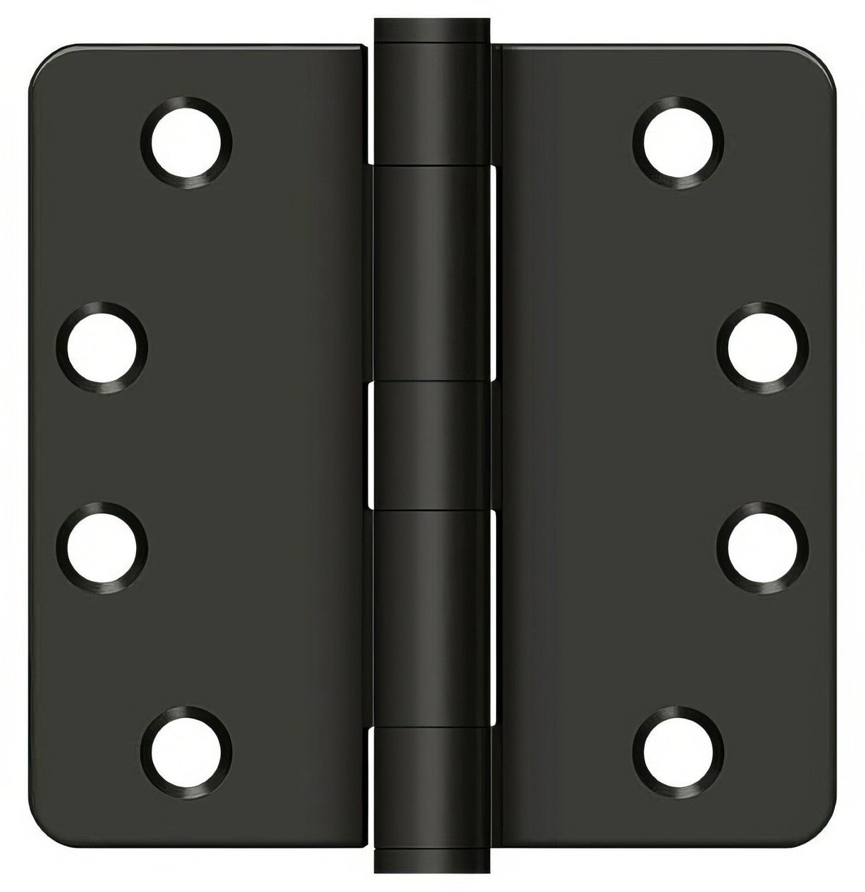 Deltana S44R4HD 4" x 4" Plain Bearing 1/4" Radius Corner Door Hinge - Pair
