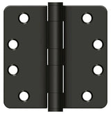 Deltana S44R4HD 4" x 4" Plain Bearing 1/4" Radius Corner Door Hinge - Pair