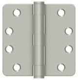 Deltana S44R4HD 4" x 4" Plain Bearing 1/4" Radius Corner Door Hinge - Pair