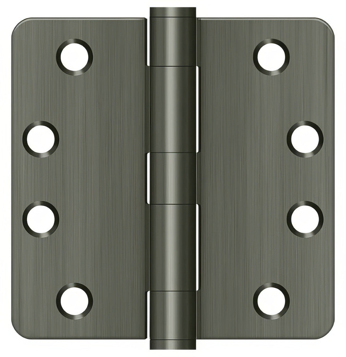 Deltana S44R4HD 4" x 4" Plain Bearing 1/4" Radius Corner Door Hinge - Pair