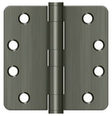 Deltana S44R4HD 4" x 4" Plain Bearing 1/4" Radius Corner Door Hinge - Pair