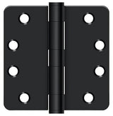 Deltana S44R4HD 4" x 4" Plain Bearing 1/4" Radius Corner Door Hinge - Pair