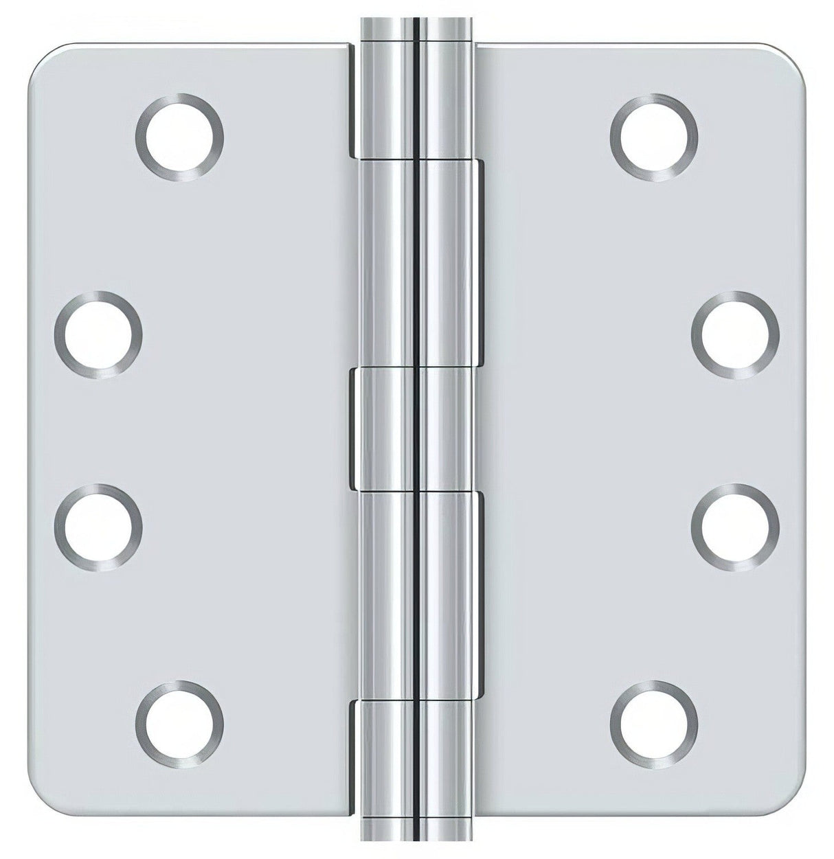 Deltana S44R4HD 4" x 4" Plain Bearing 1/4" Radius Corner Door Hinge - Pair