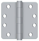 Deltana S44R4HD 4" x 4" Plain Bearing 1/4" Radius Corner Door Hinge - Pair