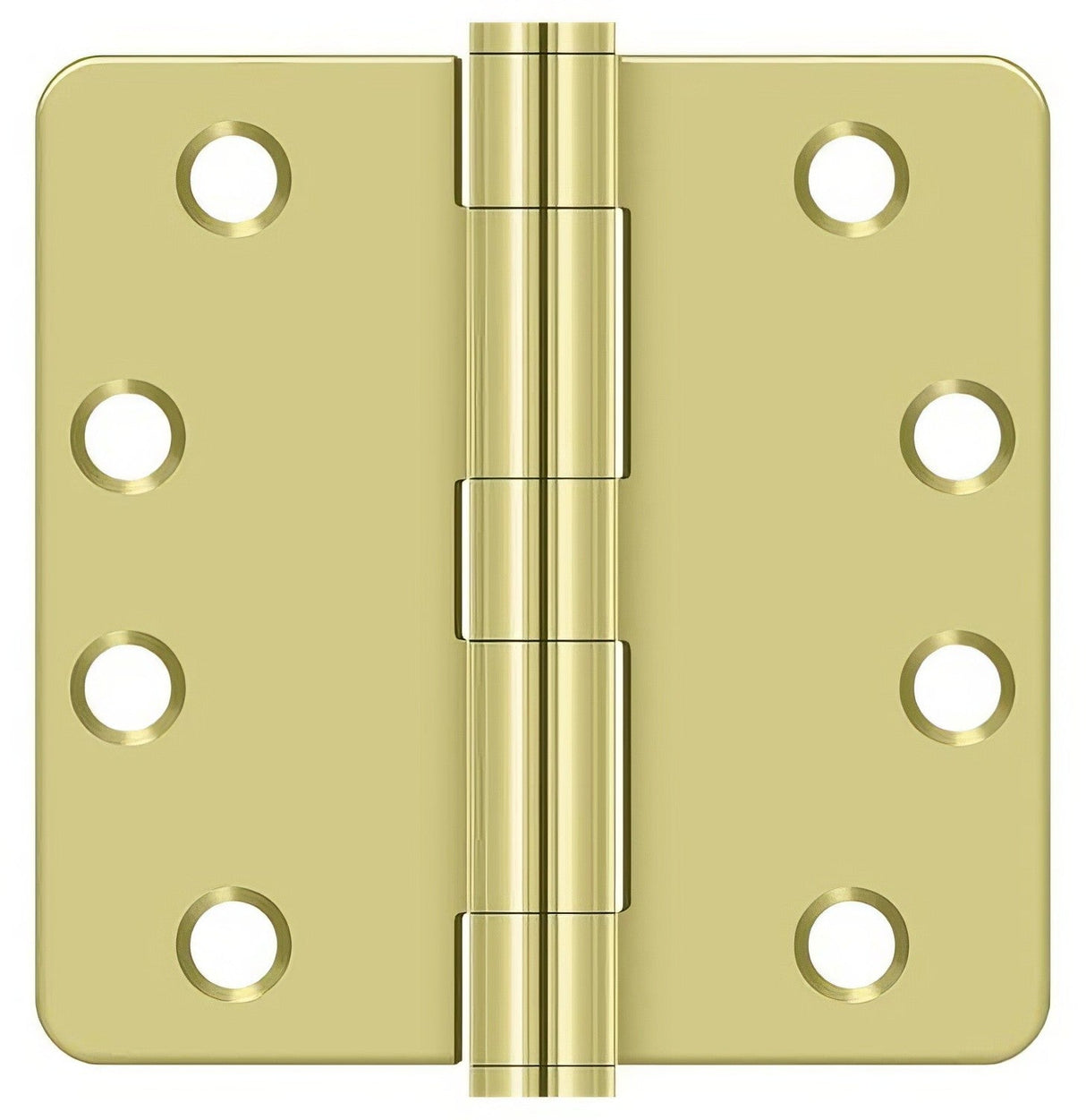 Deltana S44R4HD 4" x 4" Plain Bearing 1/4" Radius Corner Door Hinge - Pair