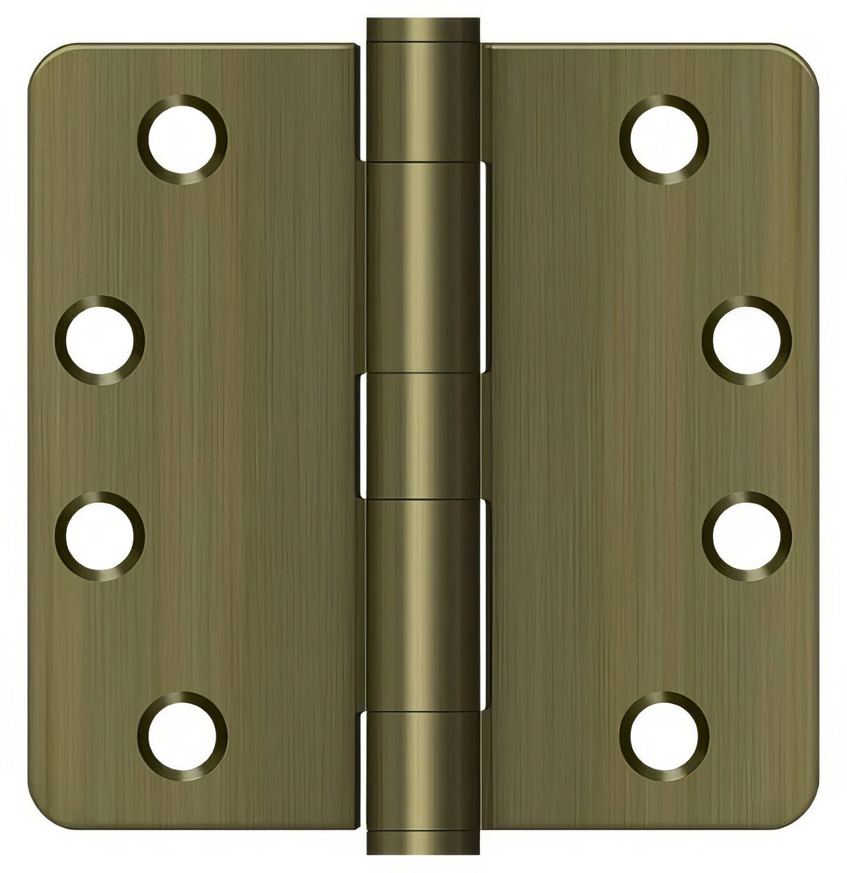 Deltana S44R4HD 4" x 4" Plain Bearing 1/4" Radius Corner Door Hinge - Pair