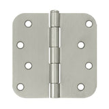 Deltana S44R5 4" x 4" Plain Bearing 5/8" Radius Corner Door Hinge - Pair