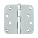 Deltana S44R5 4" x 4" Plain Bearing 5/8" Radius Corner Door Hinge - Pair