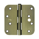 Deltana S44R5 4" x 4" x 5/8" Security Radius Steel Door Hinge