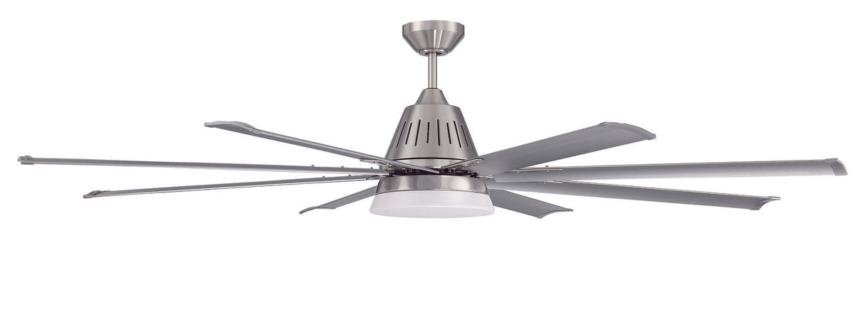 Craftmade WTP72BNK8 72" Wingtip Ceiling Fan in Brushed Polished Nickel
